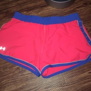 Bundle lot of 4 pairs workout shorts. Under armor